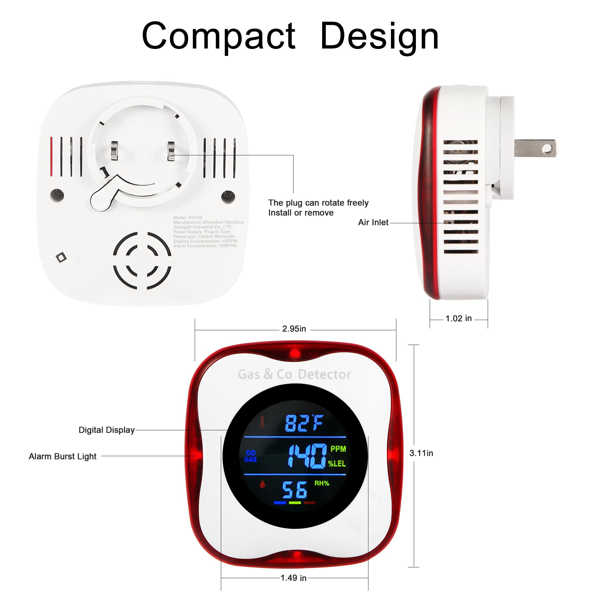 Комбинированные детекторы газа – обзор и цена Co Detector Plug